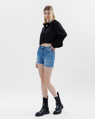 Climax $|& Vervet Mid Rise Distressed Shorts - Hanger Front