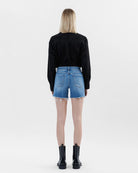 Climax $|& Vervet Mid Rise Distressed Shorts - Hanger Side