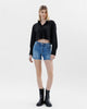 Mid Rise Distressed Shorts