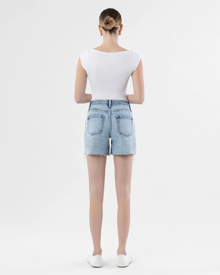 Sensible Blue $|& Vervet High Rise Midi Short - Hanger Side