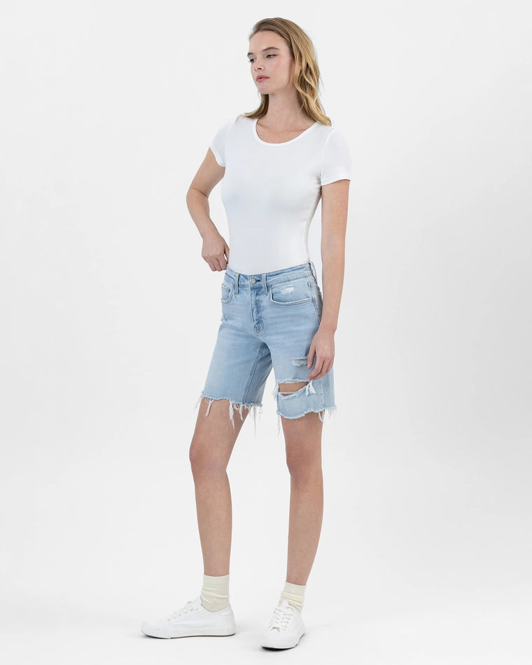 Methodical Blue $|& Vervet Mid Rise Bermuda Short - Hanger Front