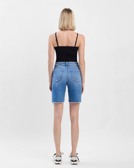 Valour Blue $|& Vervet Mid Rise Bermuda Short - Hanger Side