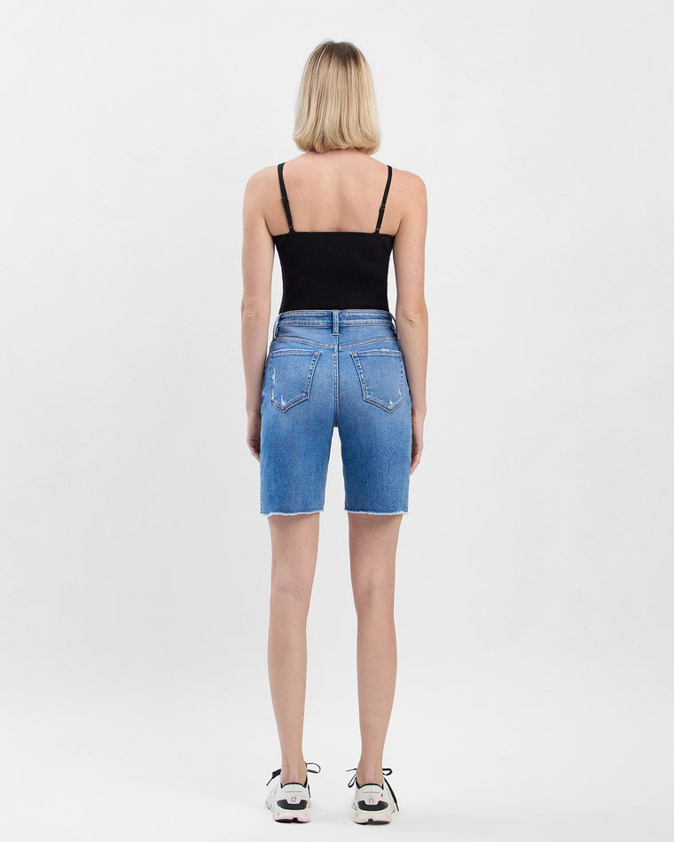 Valour Blue $|& Vervet Mid Rise Bermuda Short - Hanger Side