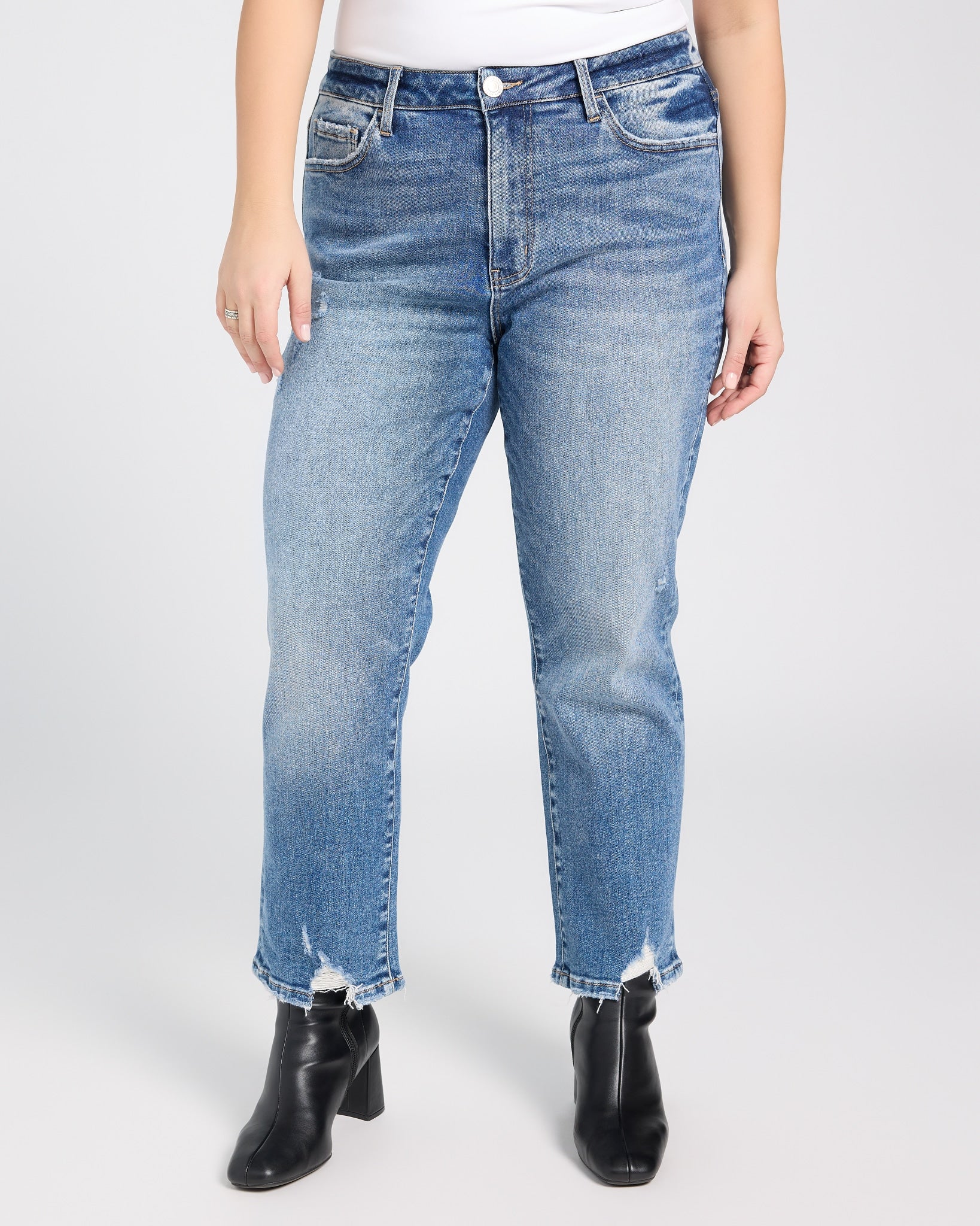 Speakeasy $|& Lovervet High Rise Slim Straight Jeans - SOF Front