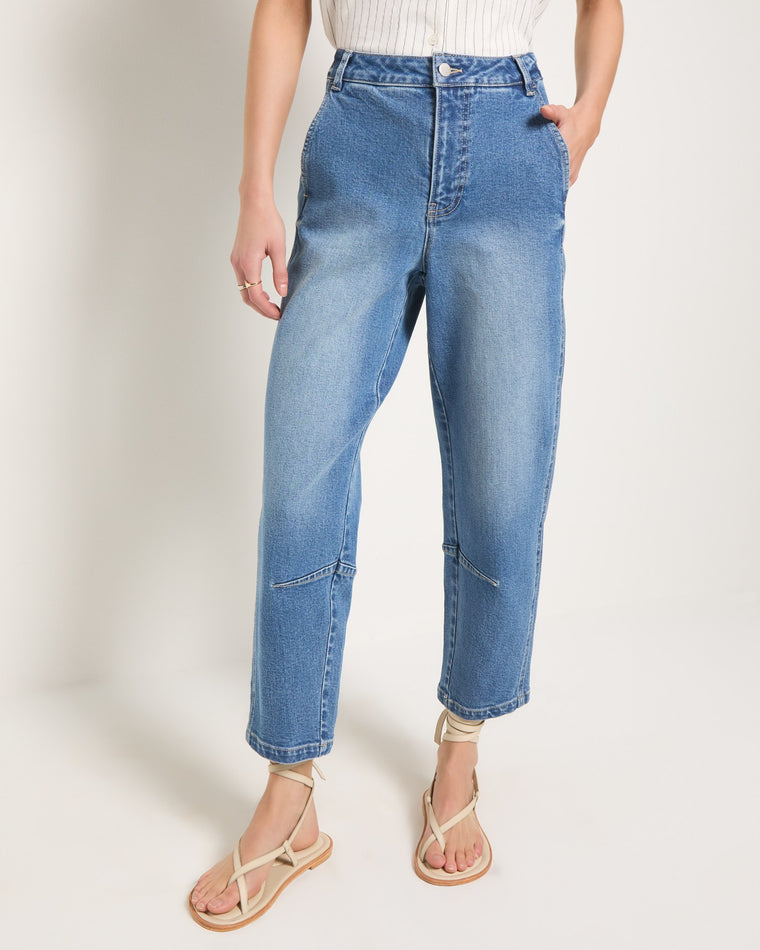 Pacific Blue $|& SEAS Gigi Baby Barrel Cropped Jean - SOF Front