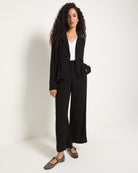 Black $|& SEAS Palomar Linen Blend Crop Pant - UGC On Fig