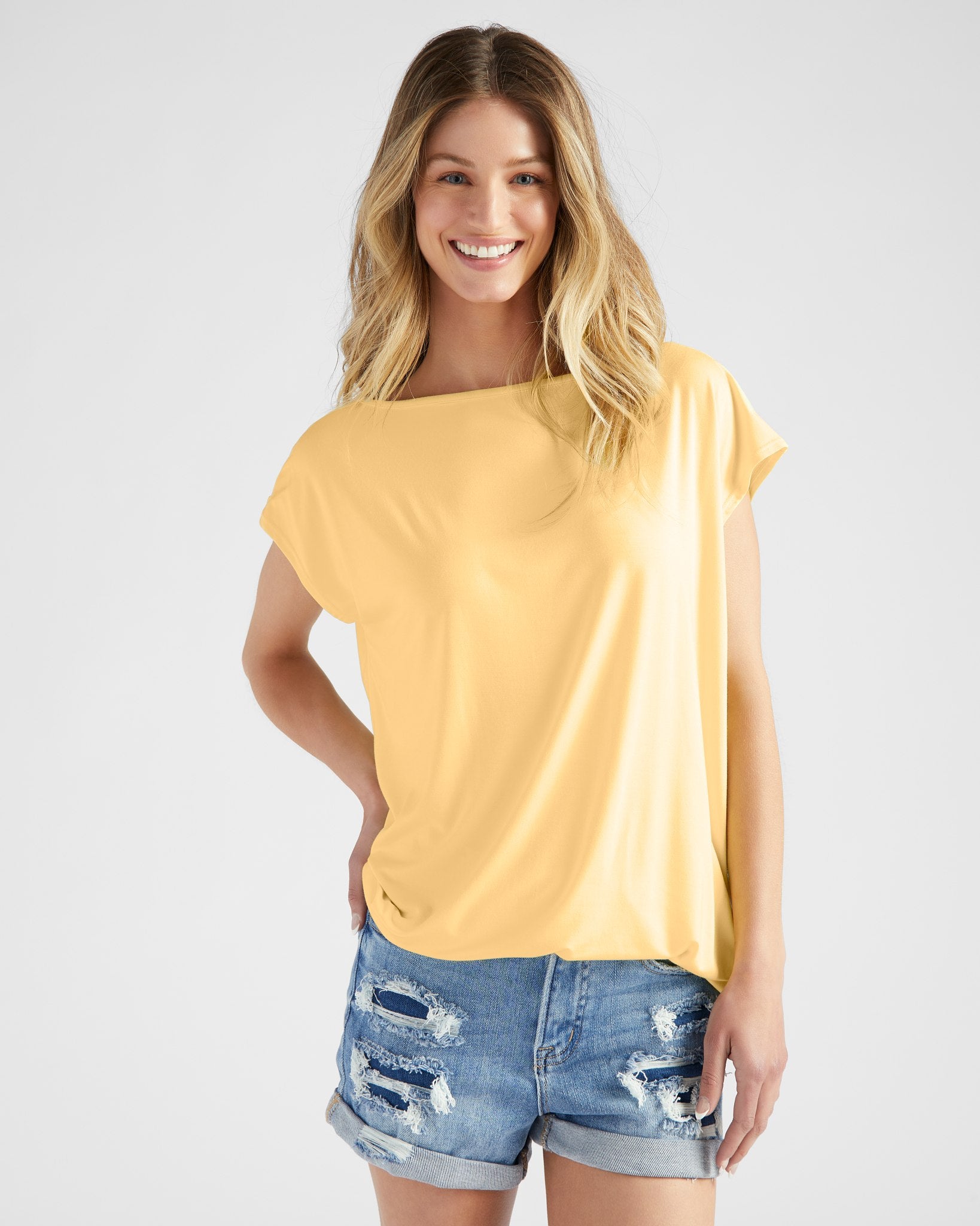 Butter $|& SEAS Brentwood Boat Neck Top - SOF Front