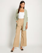 Sage Green $|& Staccato Open Front Pocket Cardigan - UGC On Fig