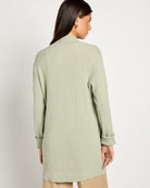 Sage Green $|& Staccato Open Front Pocket Cardigan - SOF Back