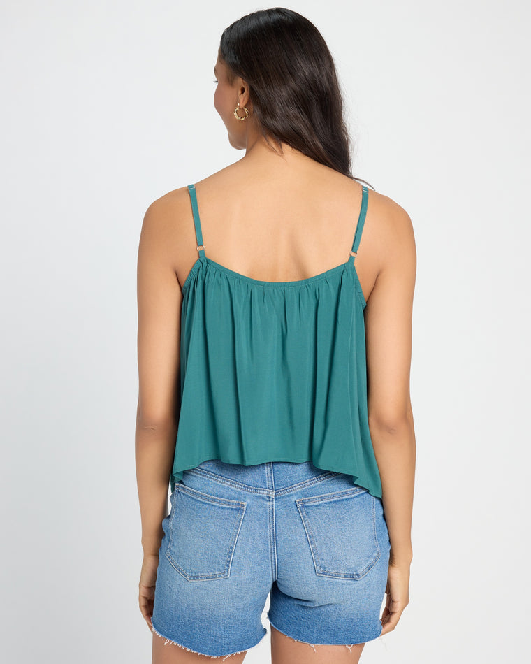 Deep Teal $|& SEAS Solana Spaghetti Strap Tank - SOF Back