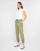 Olive $|& Mica Denim High Rise Jogger - Hanger Front