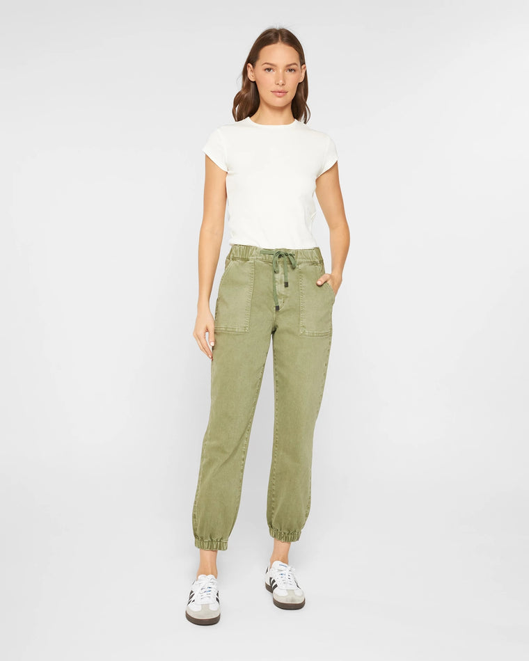 Olive $|& Mica Denim High Rise Jogger - VOF Detail