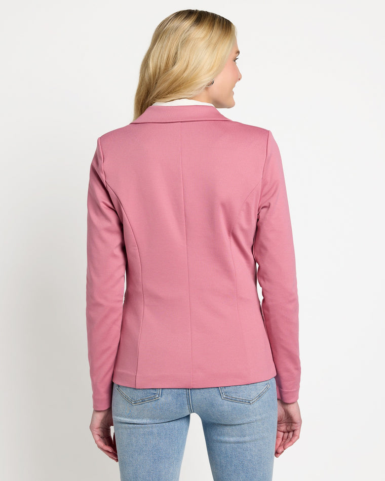 Heather Rose Pink $|& ICHI Kate Knit Blazer - SOF Back