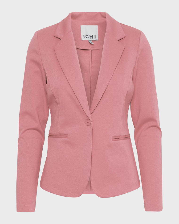 Heather Rose Pink $|& ICHI Kate Knit Blazer - VOF Detail