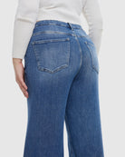 Blue Lotus $|& Bayeas High Rise Wide Leg With Frayed Hem - VOF Back