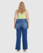 Azure $|& Bayeas High Rise Wide Leg With Raw Hem - VOF Back