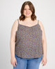 Plus Size Back Strap Floral Cami Top