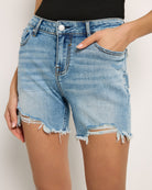 Light Wash $|& Vigoss Marley Cut Off Short - SOF Front