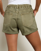 Olive $|& Vigoss Tie Waist Utility Short - SOF Back