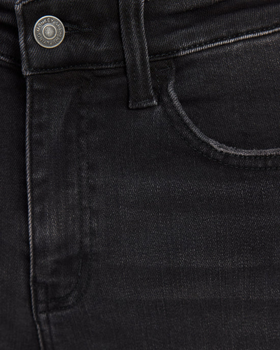 Black $|& Flying Monkey Jeans Mid Rise Loose Fit Wide Leg Jeans - SOF Detail