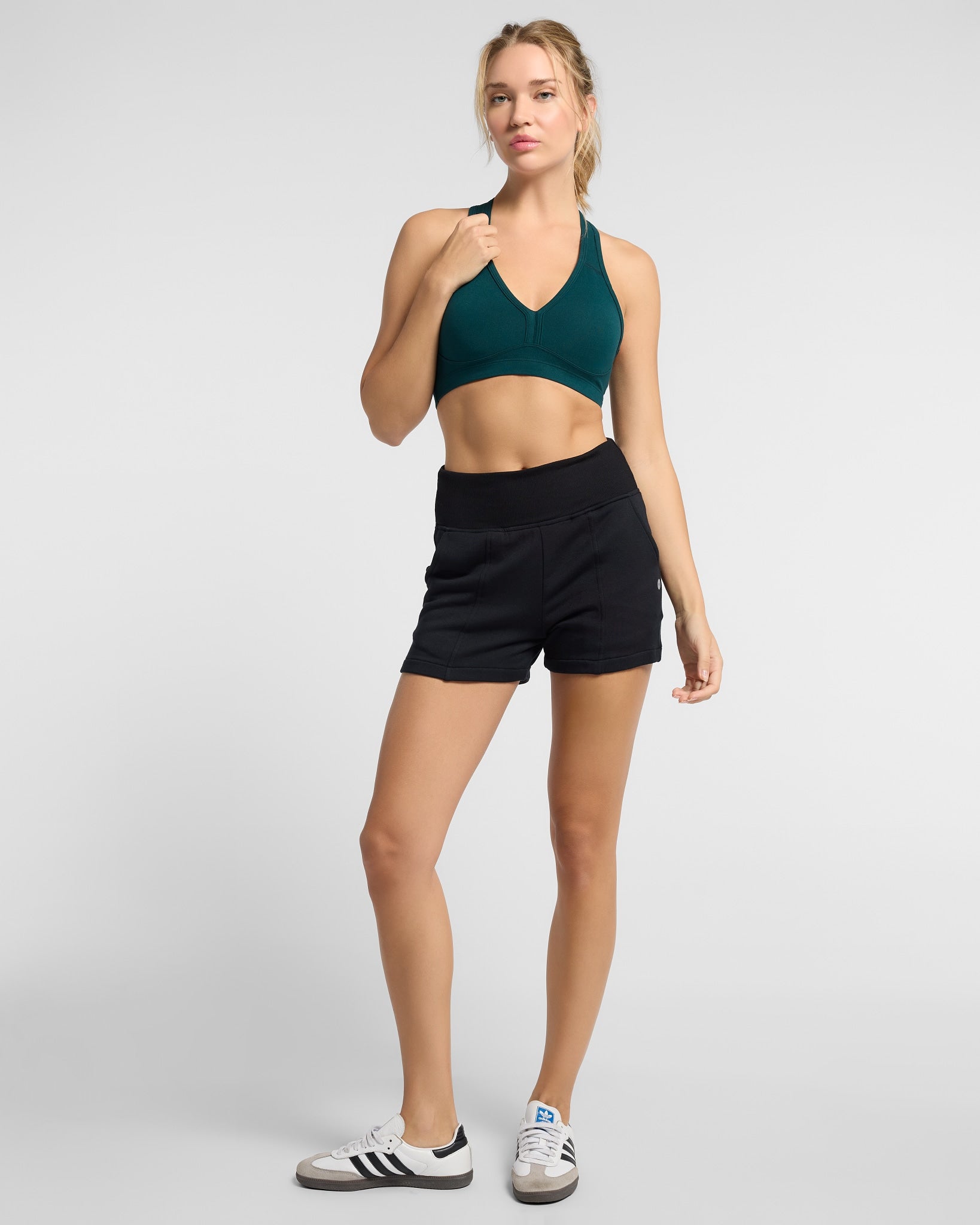 Hunter Green $|& Interval Recharge Bra - SOF Full Front