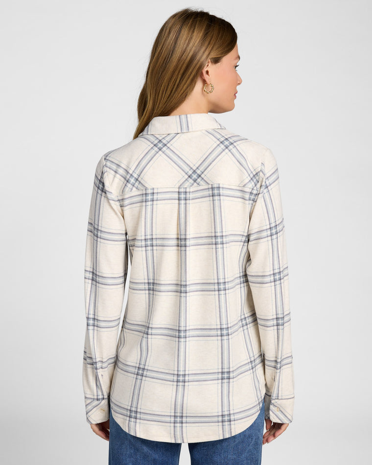 Ivory Grey Plaid $|& Thread & Supply Lewis Plaid Shirt - SOF Back