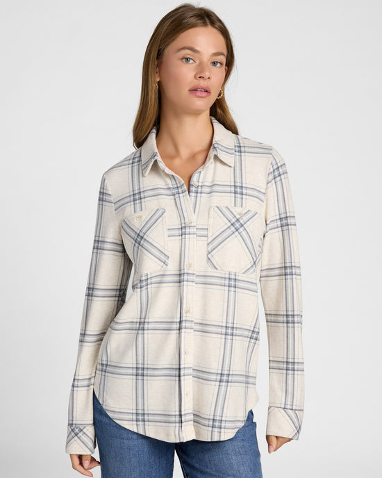 Ivory Grey Plaid $|& Thread & Supply Lewis Plaid Shirt - SOF Front