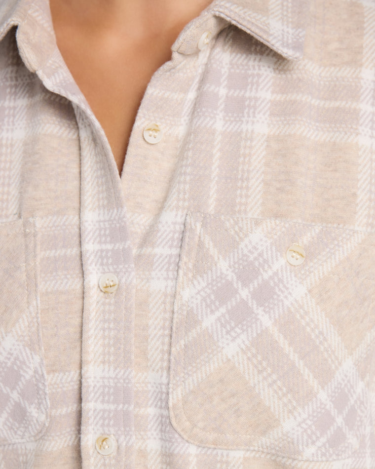 White Dove Plaid $|& Thread & Supply Lewis Plaid Shirt - SOF Detail