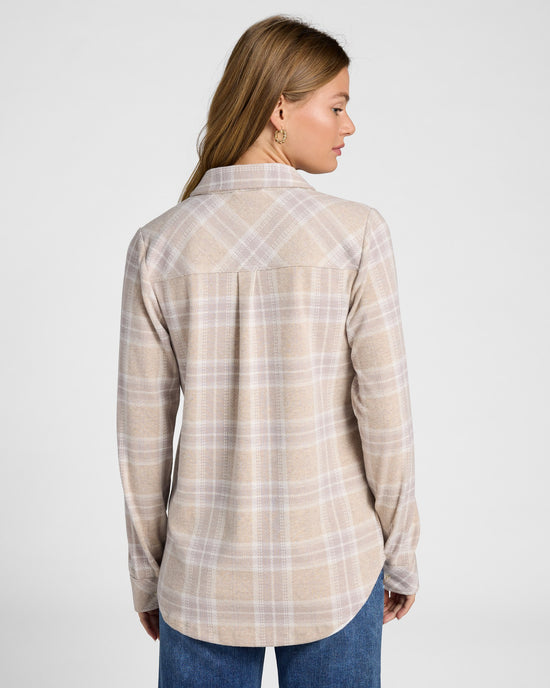 White Dove Plaid $|& Thread & Supply Lewis Plaid Shirt - SOF Back