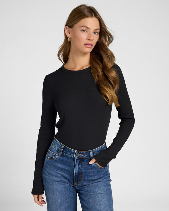 Black $|& Thread & Supply Jess Solid Top - SOF Front