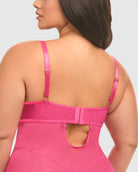 Raspberry Sorbet $|& Oh La La Cheri Valentine Babydoll Set with G-String - Hanger Side