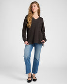 Black Heather $|& Thread & Supply Adelynn Sweater Top - SOF Full Front