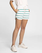 White Green $|& Thread & Supply Rosie Scuba Shorts - Hanger Front
