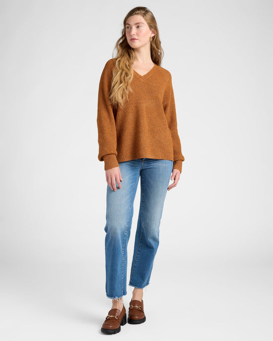 Heather Orange $|& Thread & Supply Marigold Sweater - SOF Full Front