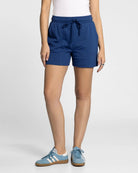 Navy Peony $|& Thread & Supply Paulie French Terry Shorts - VOF Detail