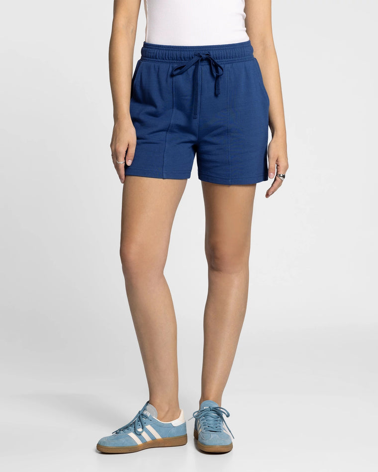 Navy Peony $|& Thread & Supply Paulie French Terry Shorts - VOF Detail