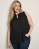 Plus Size Crochet Yoke Sleeveless Top