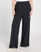 Black $|& Bobeau Pleat Pant with Pockets - SOF Front