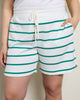 Plus Size Rosie Striped Scuba Shorts