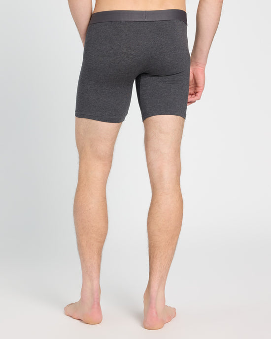 Graphite $|& Wood Underwear 6" Biker Brief With Fly - SOF Back