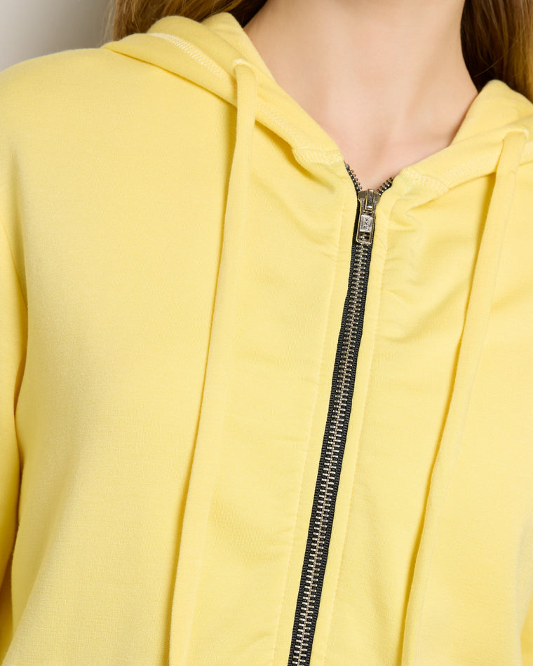 Marigold $|& Interval Flex Fleece Zip Front Hoodie - SOF Full Front
