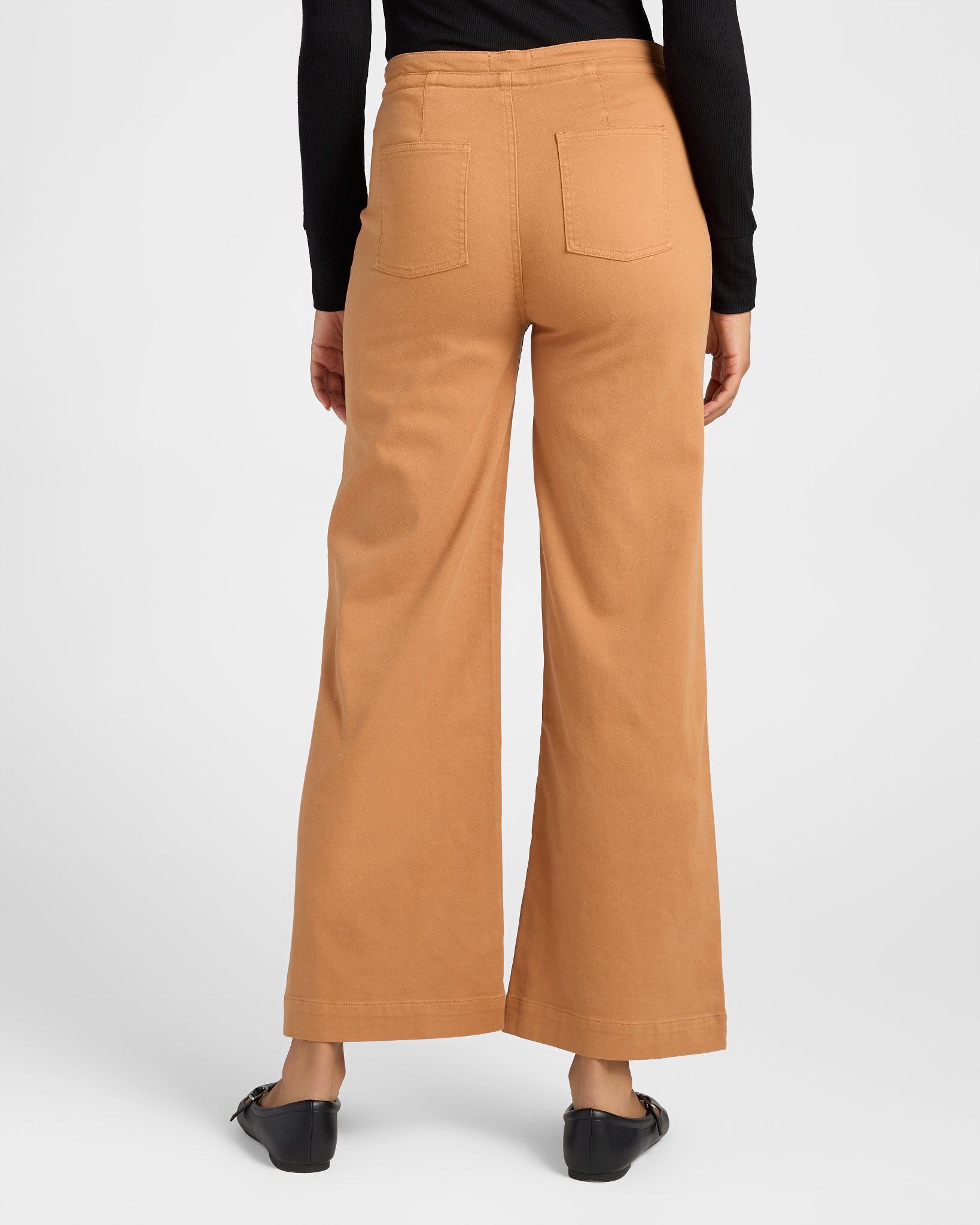 Faded Russet $|& Thread & Supply Norka Pants with Drawstring Waist - SOF Back