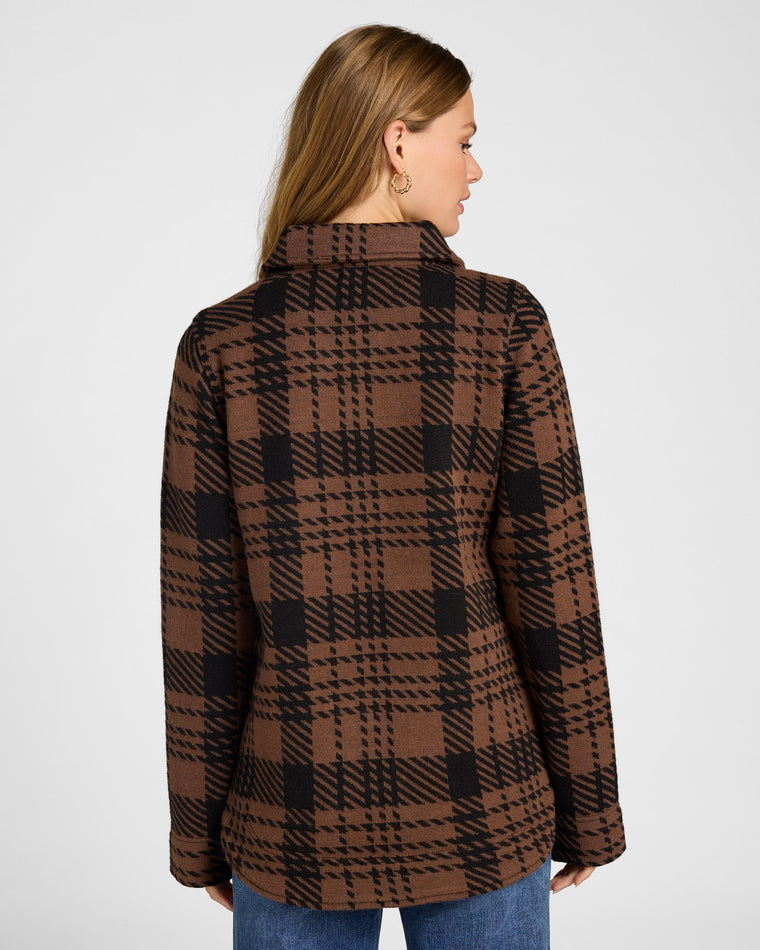 Brown Black $|& Thread & Supply Leah Cashmere Blend Coat - SOF Back