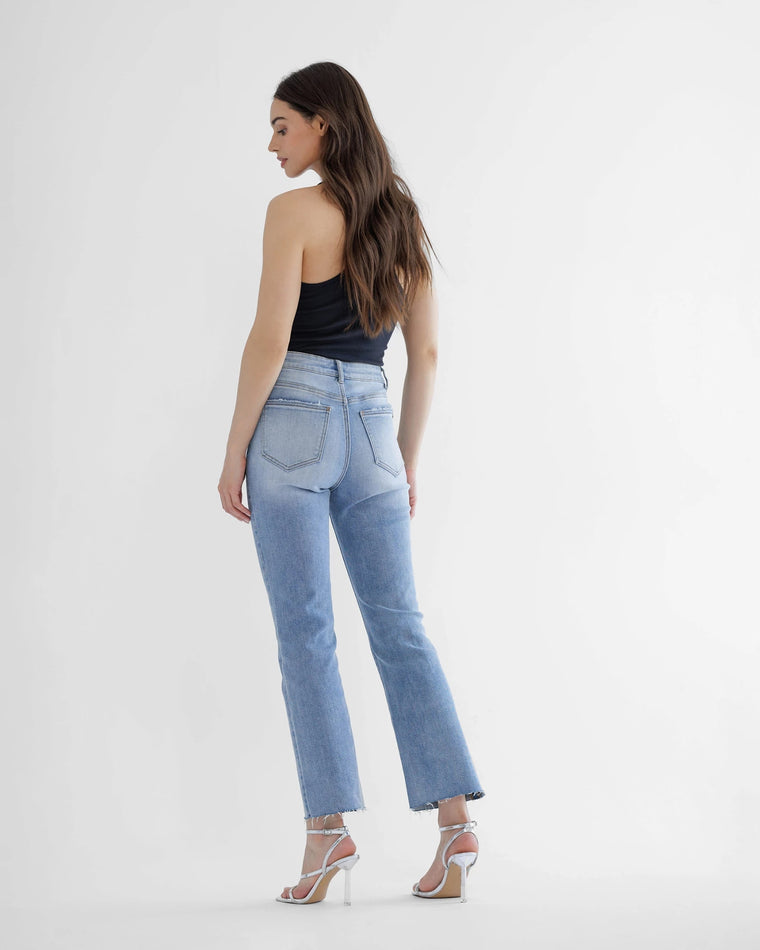 Capri Blue $|& Mica Denim High Rise Front Yoke Bootcut Jeans - VOF Back