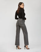 Dark Grey $|& Mica Denim Super High Rise Wide Leg Jeans - VOF Back