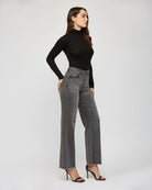 Dark Grey $|& Mica Denim Super High Rise Wide Leg Jeans - VOF Side