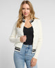 Quilted Zip Front Bomber Jacket