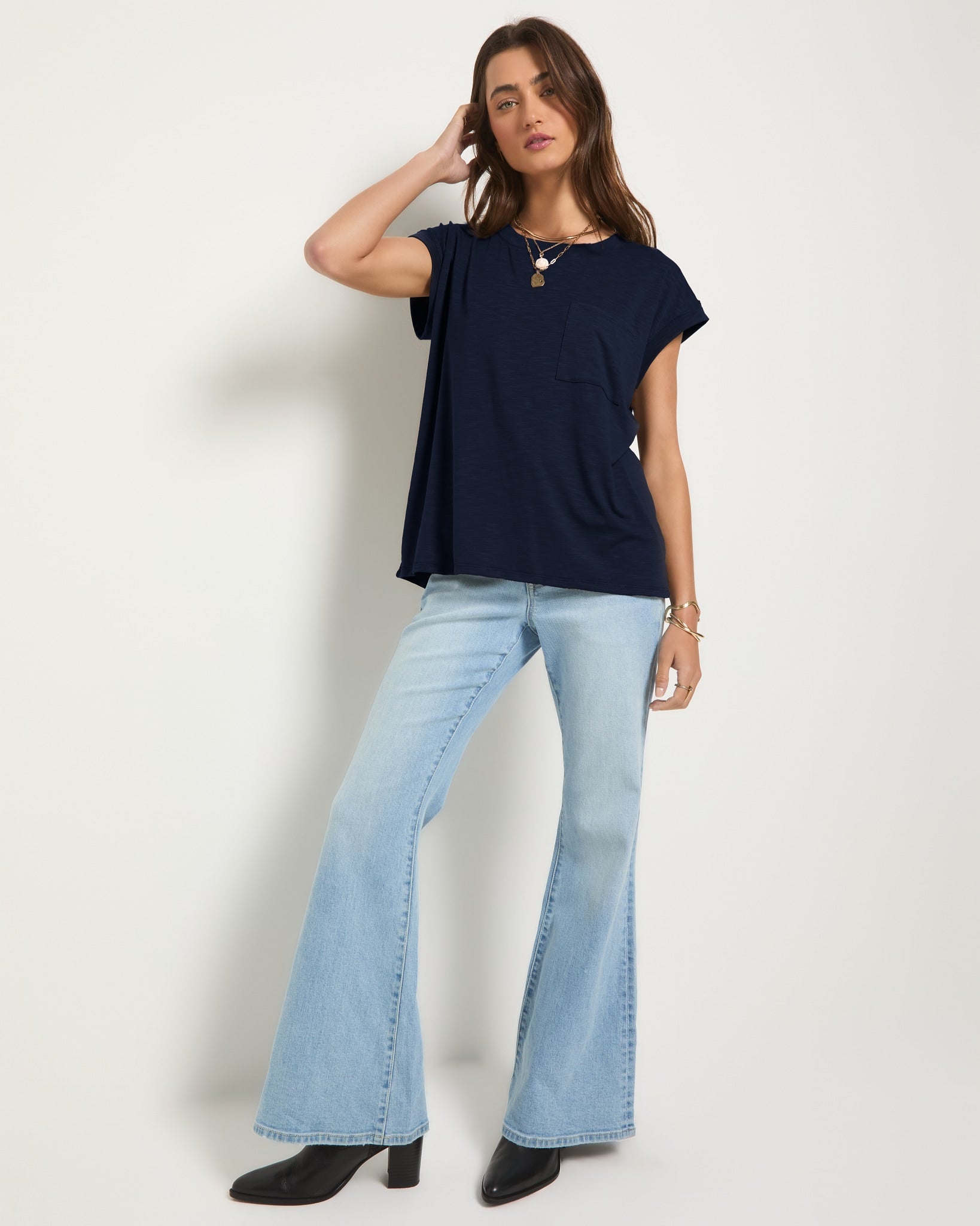 Sapphire $|& SEAS Merrit Island Short Sleeve Tee - SOF Back