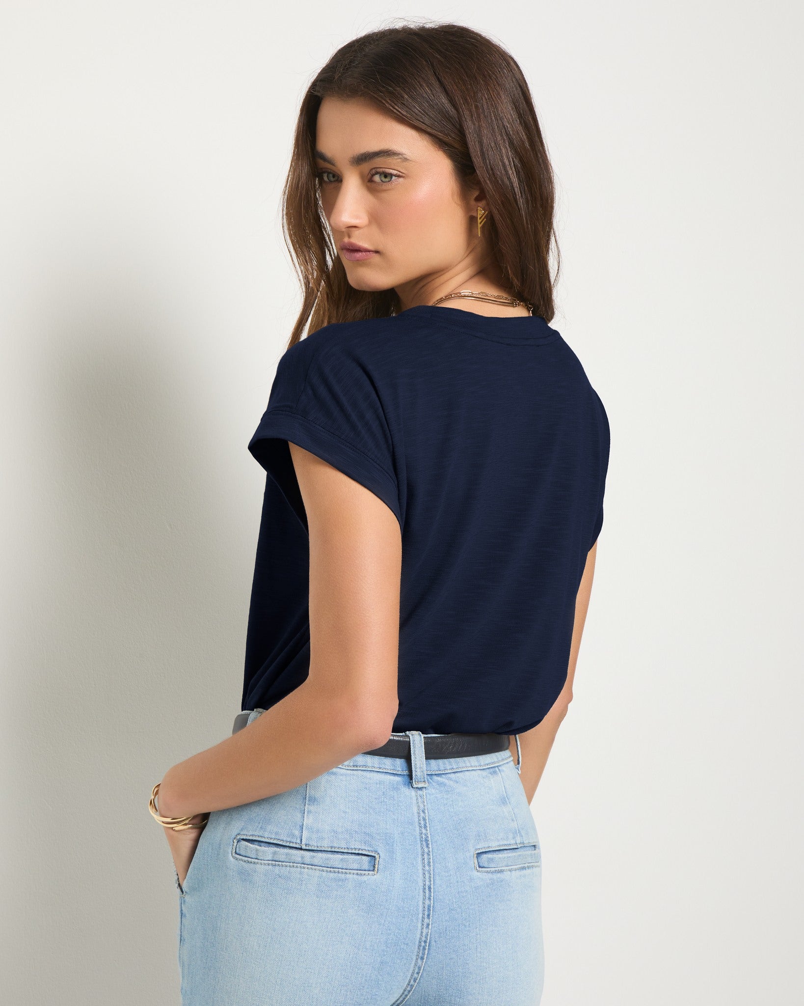 Sapphire $|& SEAS Merrit Island Short Sleeve Tee - SOF Front