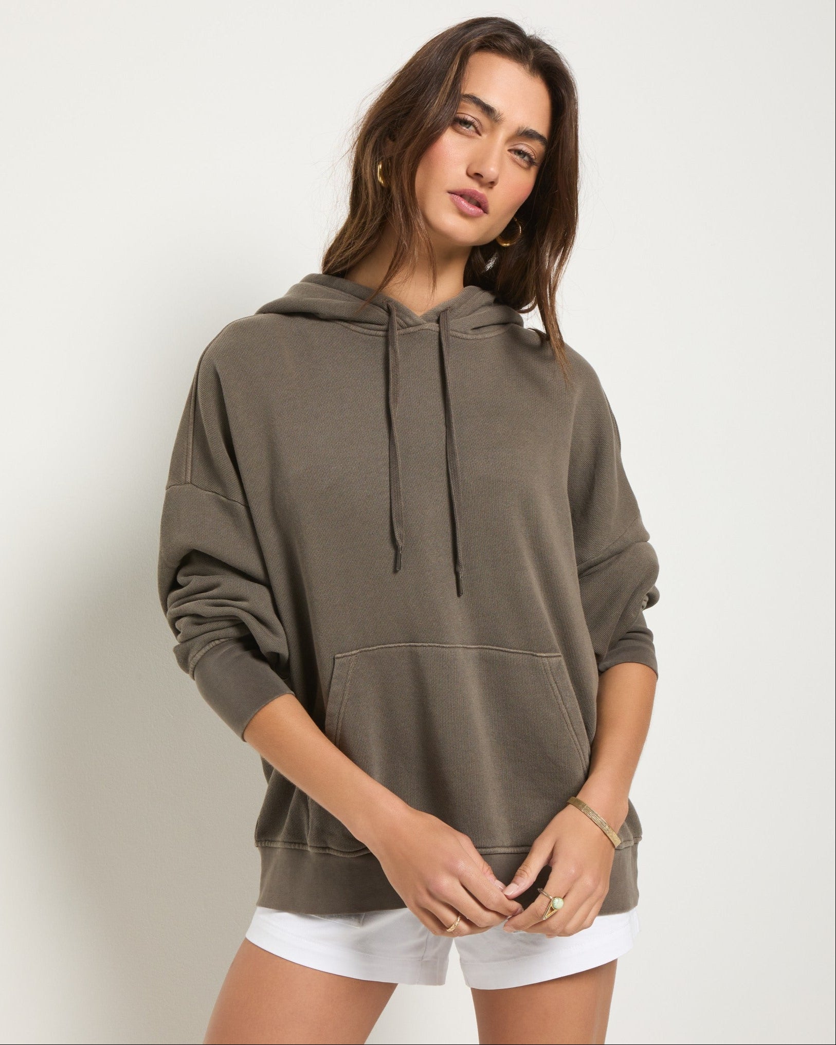 25AW完売色　ENFOLD CIRCLE SOLID HOODIE SEAS Mineral Wash Hoodie - Plush 100% Cotton Oversized Fit – Wantable